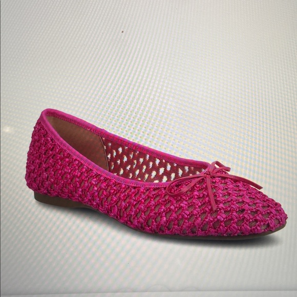 Birdies Hot Pink Openweave The Songbird Flats-size 7.5 - Picture 1 of 6